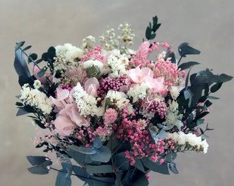 Dry flowers arrangement LAUSANNE dried and preserved flowers bouquet, pastel shades deco sweet home