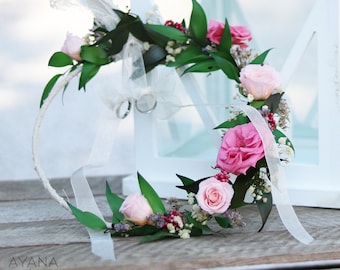Dream of Flowers Ring Bearer Pillow, Dreamcatcher Ring Holder
