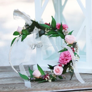 REVE DE FLEURS portafedi nuziali, portafedi acchiappasogni, fiori conservati, cuscino per fedi nuziali boho, acchiappasogni nuziali