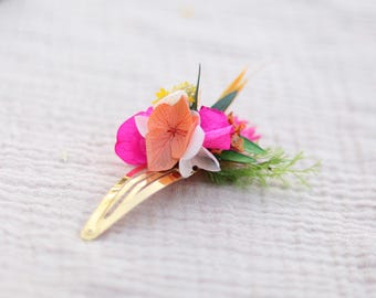 BAYA Clic-Clac Hair Clip – Floral Accessory with Dried and Preserved Flowers for Wedding, Boho and Special Occasions