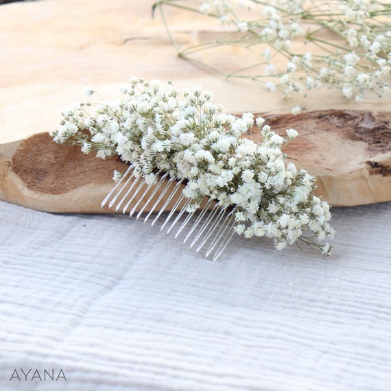Wedding Flowers Comb LUCIE Boho Hair Accessory With Durable - Etsy