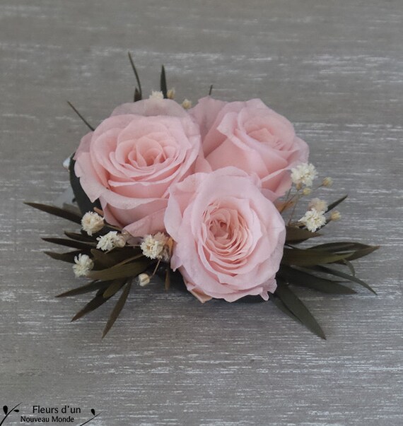 Diy Hair Clip Romance Preserved Flowers Mini Etsy