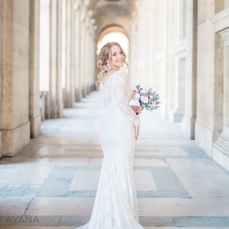 Bouquet de mariée PARIS en pivoines et roses naturelles éternelles, bouquet en fleurs séchées et stabilisées pour mariage bohème image 8