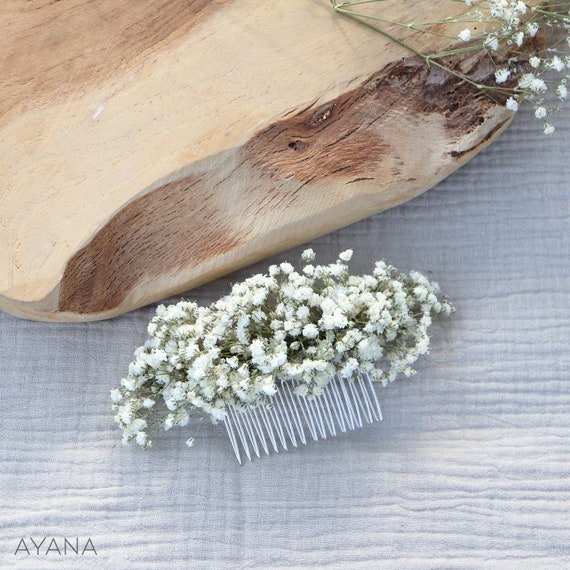 Wedding Flowers Comb LUCIE Boho Hair Accessory With Durable - Etsy