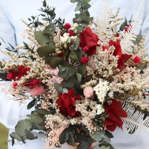 Bouquet of dried flowers BORDEAUX, arrangement of dried and preserved flowers, decoration of sustainable natural flowers