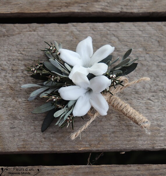 Ojal CONFIDENCE flor de jazmín blanco accesorio de boda estilo - Etsy España
