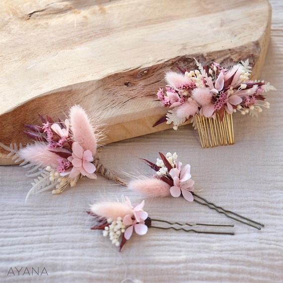 Pince à Cheveux Fleur Paquet De 6 Pinces à Cheveux Fleur Pinces à Cheveux En Forme De Fleur Pinces à Griffes Pour Cheveux épais Antidérapantes Accessoires De Coiffure Pour Femmes (B