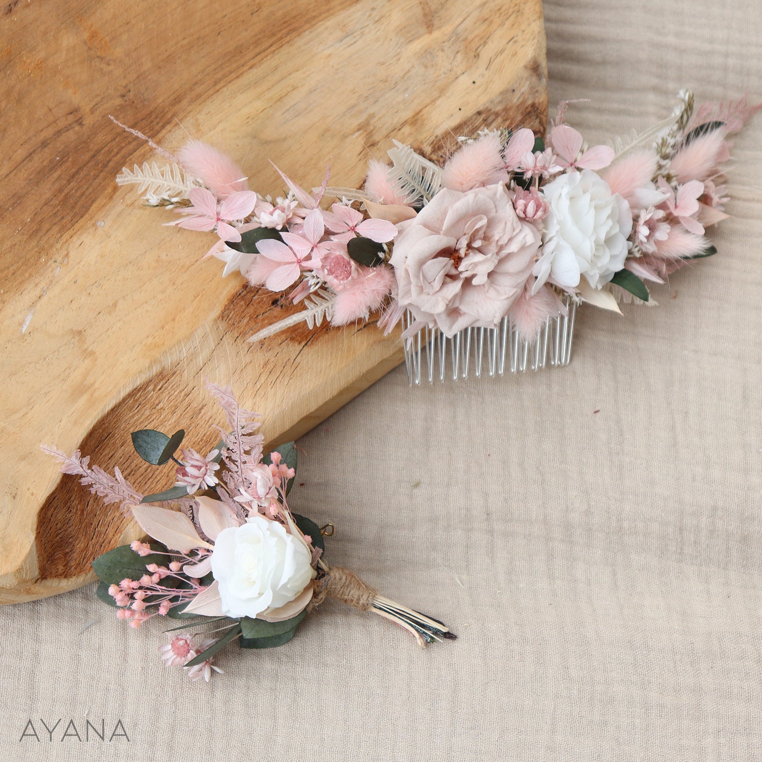 Hair Comb ROSA Dried and Preserved Flowers Pastel Pink Color Boho Wedding,  Blush Pink Eternal Rose Hair Comb - Etsy Israel