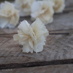 Fleuron d'hortensia stabilisé à piquer dans les cheveux, pic fleuri pour tresse ou chignon, accessoire de coiffure fleur naturelle préservée image 4