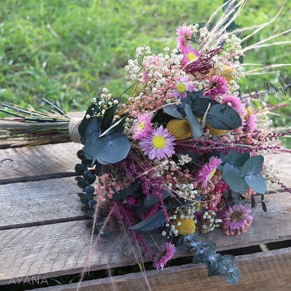 20 Ramos de flores secas o preservadas bonitos y decorativos