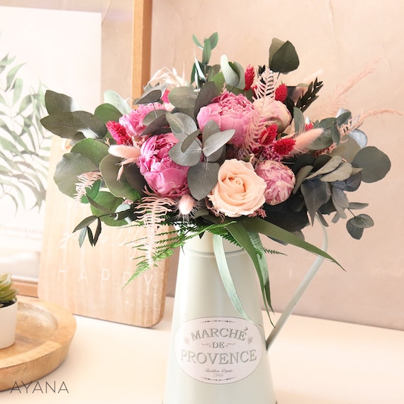 SAINT RAPHAËL bouquet di fiori secchi, decorazione primaverile in fiore  essiccato e stabilizzato, decorazione di fiori secchi, regalo festa della  mamma -  Italia
