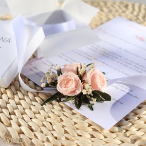 DIY bracelet ROMANCE preserved flower, Creative wedding kit, Do yourself your bridesmaids bracelets, request witness, witness woman gift