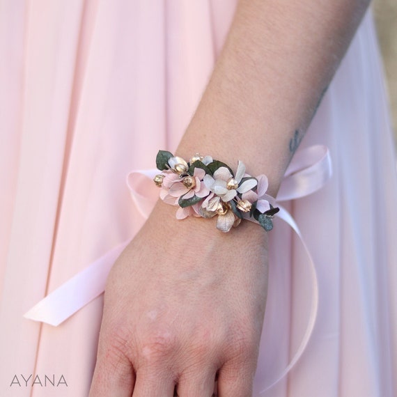 Bracciale fai da te BOHEME in fiori stabilizzati, braccialetto regalo per testimoni e damigelle fiori secchi matrimonio boho - Italia