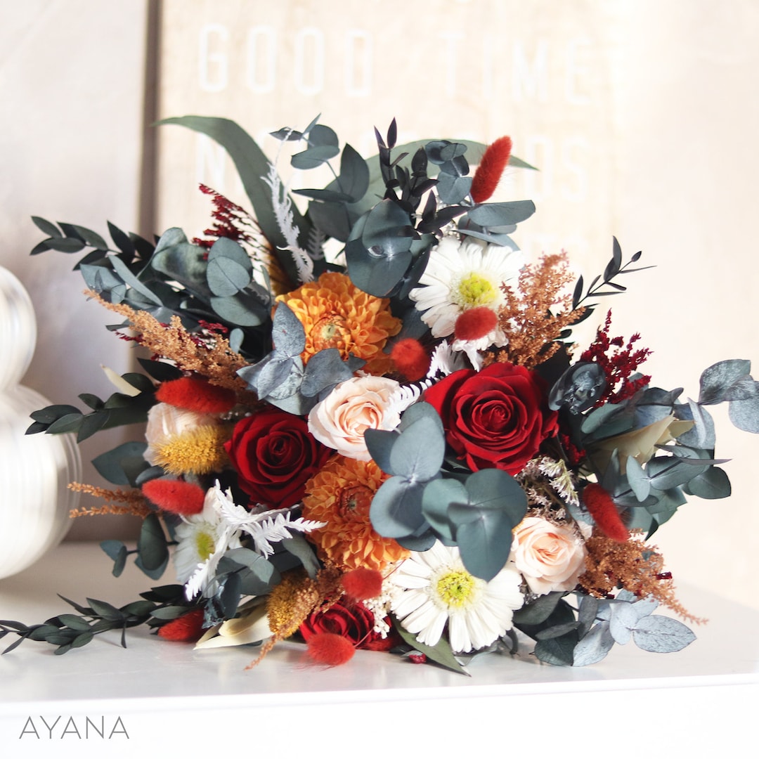 Colorful Bouquet AVIGNON Arrangement of Dried and Preserved Natural ...