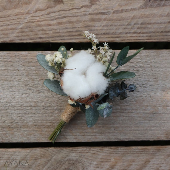 Boutonnière NUANCE accessoire fleur séchée pour mariage - Etsy France