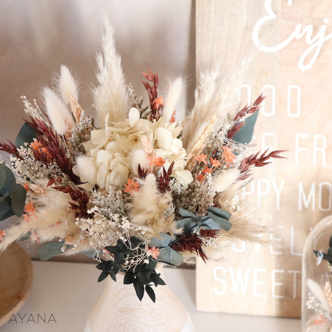 Lot De 6 Bouquets De Fleurs Séchées - Pour DIY, Déco Mariage, Cadre Photo - Naturelles Et Colorées