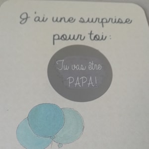 Carte à gratter Tu vas être Papa - Carte annonce Papa - Annonce Papa - Surprise papa