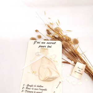 Carte ballon annonce grossesse, marraine, mamie, témoin 画像 1