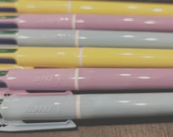 Stylo Bic 4 couleurs personnalisé PASTEL rentrée scolaire cadeau école bureau