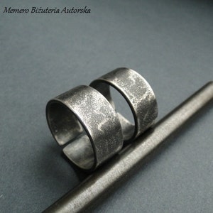 Raw sterling silver bands for couple, silver bands, raw bands