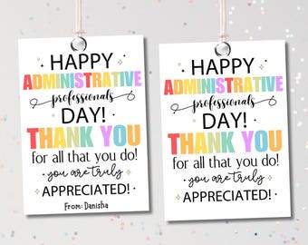 Administrative Professionals Day Gift Tag Printable (PDF)