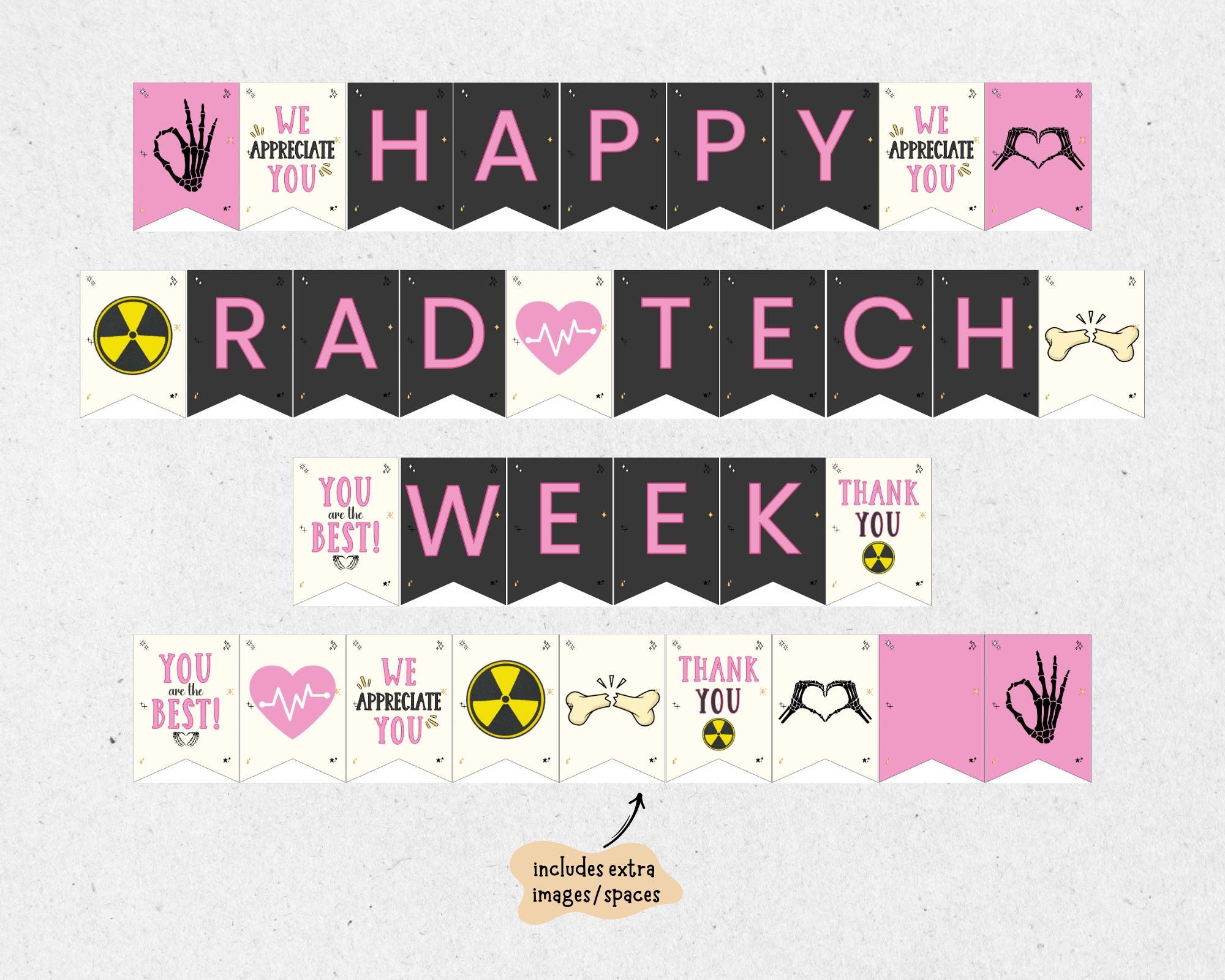 Rad Tech Week Printable Banner, Happy Radiologic Tech Week Sign ...