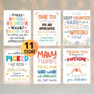 Volunteer Appreciation Sign Printable: Thank You Decoration (Digital Download)
