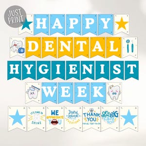 Banner imprimible de la Semana de la Higienista Dental: Decoración de agradecimiento (PDF)