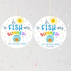 It's O-Fish-Ally Sommer Letzter Schultag Süßigkeiten Etikett für Studenten, Schuljahresende Tags, Schuljahresende Geschenk, Sommerpause Geschenk