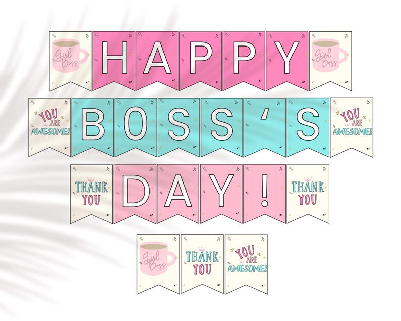 Boss Day Banner Printable Boss Appreciation Day Decor, Happy Boss's Day