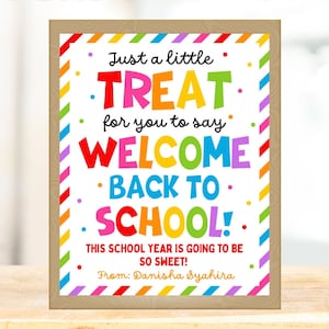 Welcome Back to School Sign: Employee Appreciation Print (Digital Download 8x10in)