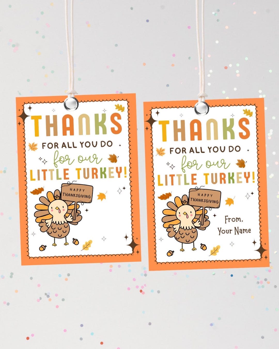 Thanks for All You Do for Our Little Turkey Gift Tag, Teacher ...