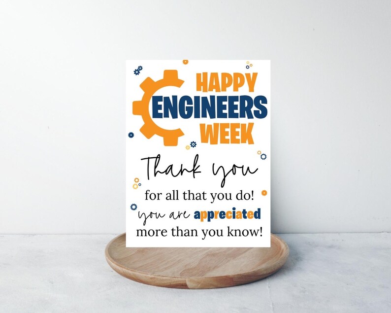 Engineers Week Sign Printable: Engineer Appreciation Gift (digital ...