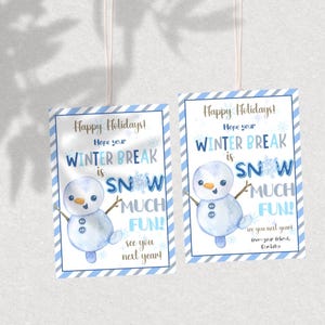 Spero che le tue vacanze invernali siano un'etichetta stampabile molto divertente, etichetta per le vacanze invernali dell'insegnante, etichetta per bomboniere per la festa di classe, etichetta regalo per la scuola materna per le vacanze