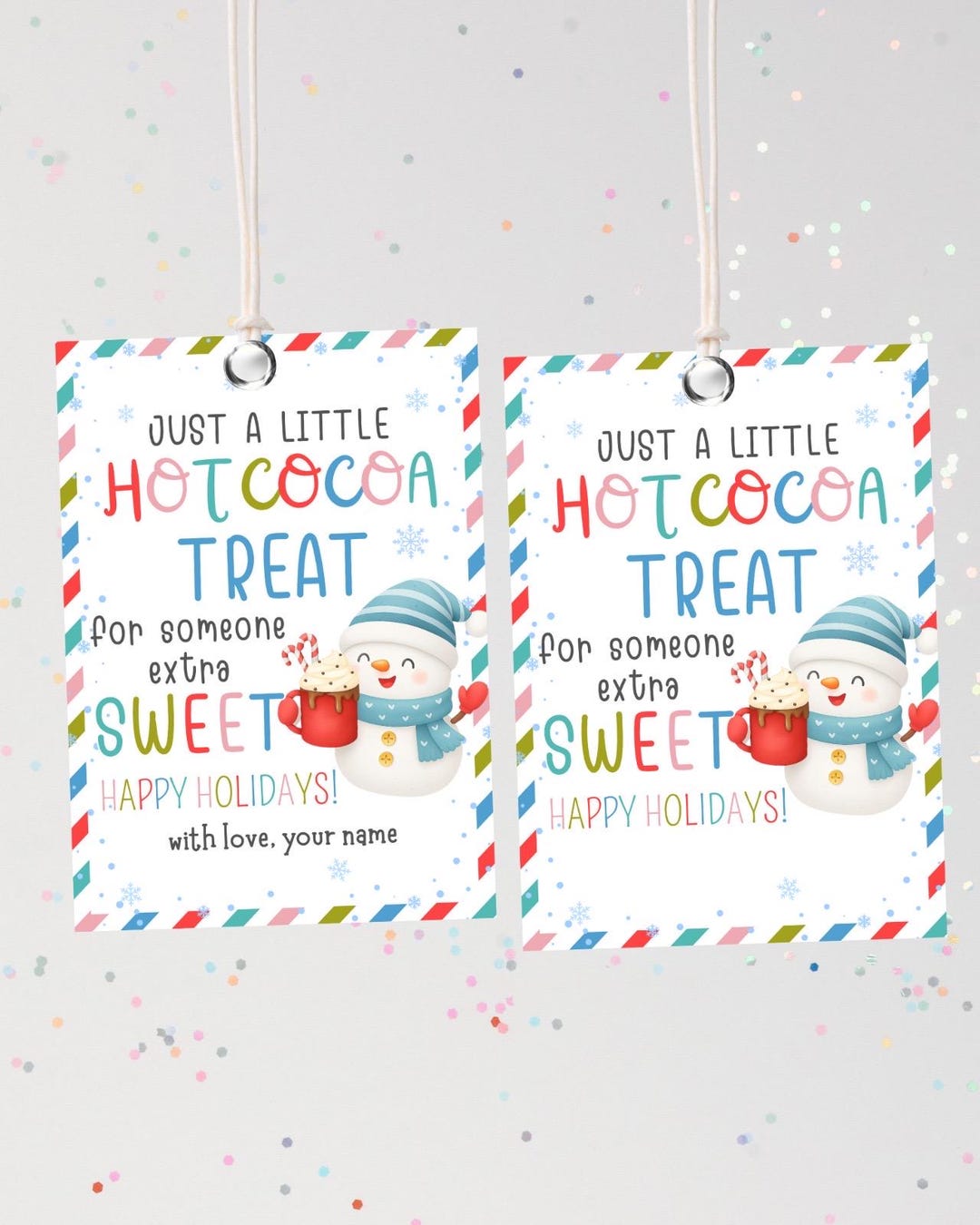 Hot Case Tags Hot Cocoa Gift Tags Printable, Holiday Favors (PDF) - Etsy