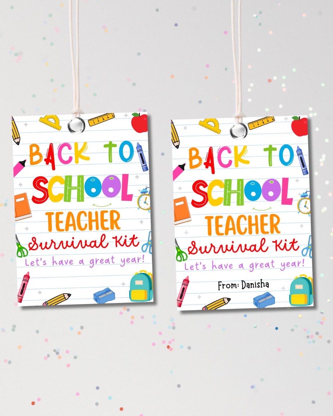 Back to School Survival Kit Tag Printable Emergency 1st Day of School ...
