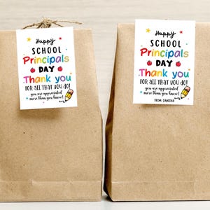 Principal Appreciation Tag, Editable Principal Thank You Tag, Principal day Thank You Tag, Principal Gift, Happy School Principal Day Card