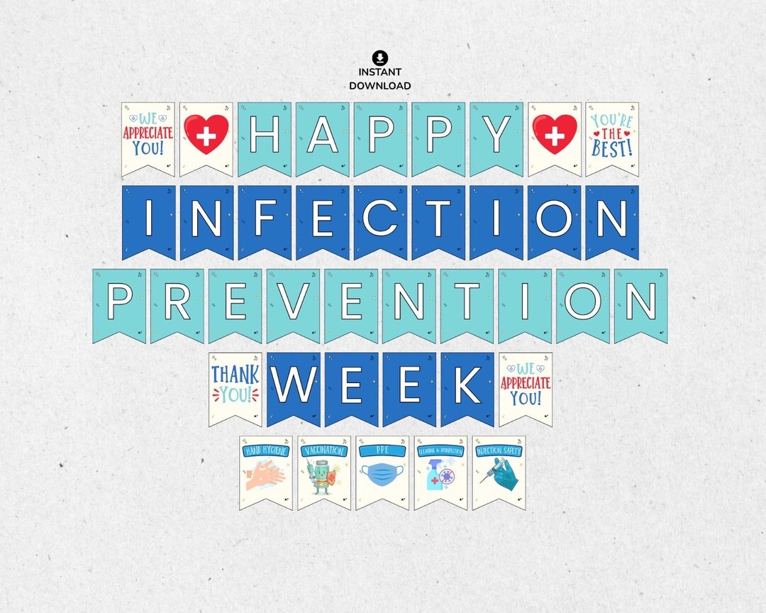 Infection Prevention Week Banner Printable, Internation Infection ...