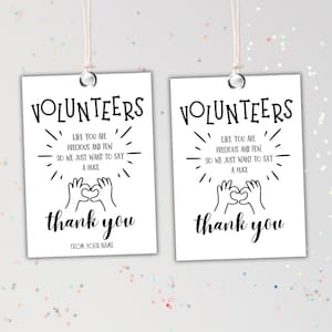 Volunteer Thank You Gift Tag Printable (PDF)