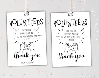 Volunteer Thank You Gift Tag Printable (PDF)