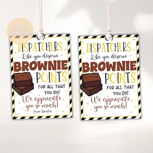 Etiquetas de regalo de la semana del despachador: Puntos Brownie imprimibles (PDF)