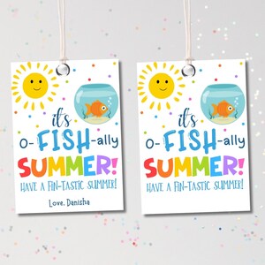 It's O-Fish-Ally Sommer Letzter Schultag Süßigkeiten Etikett für Studenten, Schuljahresende Tags, Schuljahresende Geschenk, Sommerpause Geschenk