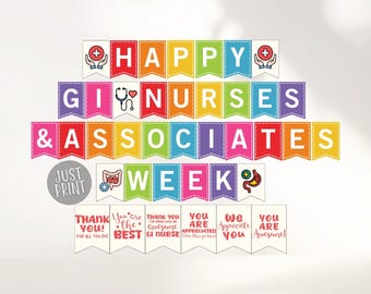 Happy GI Nurses Week Printable Banner (Digital Download)