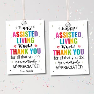 Assisted Living Week Gift Tag: Healthcare Staff Appreciation (Digital Download)