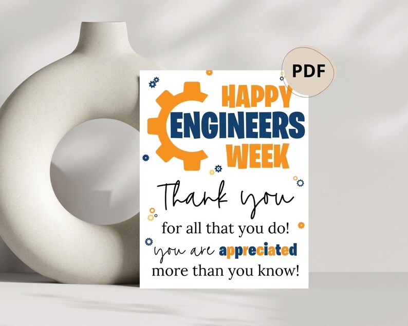 Engineers Week Sign Printable: Engineer Appreciation Gift (digital ...