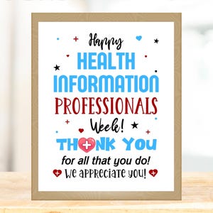 Health Information Professionals Week Poster: HIP Thank You Sign (Digital Download)