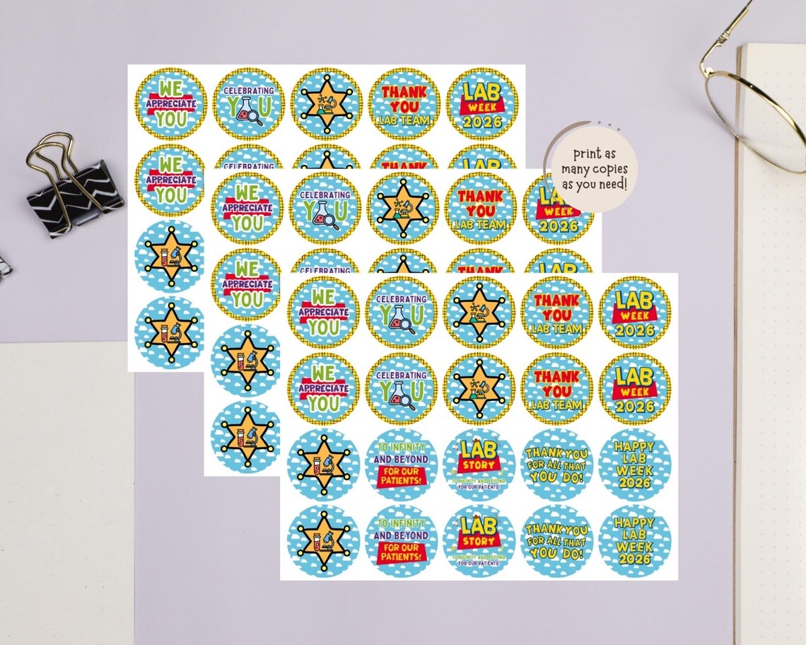 Week Topper Lab Week 2026 Cupcake Toppers: Lab Story Theme (digital Download) - Etsy