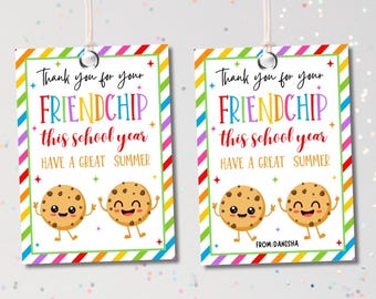 Editable Friend Chip Bag Tags: Last Day of School Printable (Digital Download)