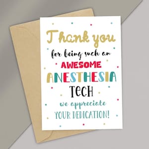 Anesthesia Tech Thank You Card (PDF)