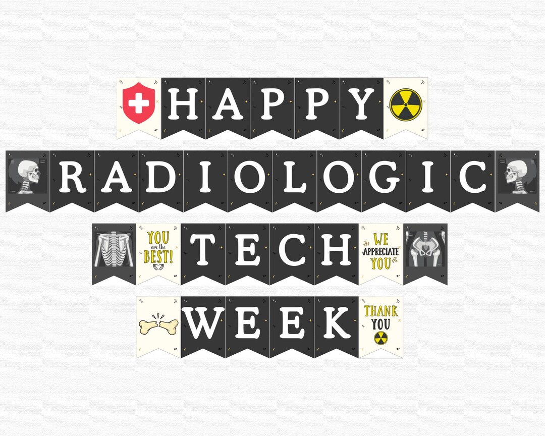 Rad Tech Week Banner Printable Editable Happy Radiology Tech Week ...